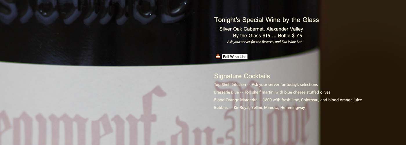 Fall Wine List